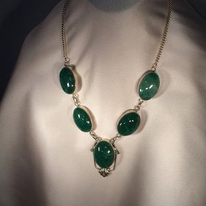 Skota Mines Emerald and .925 silver necklace.